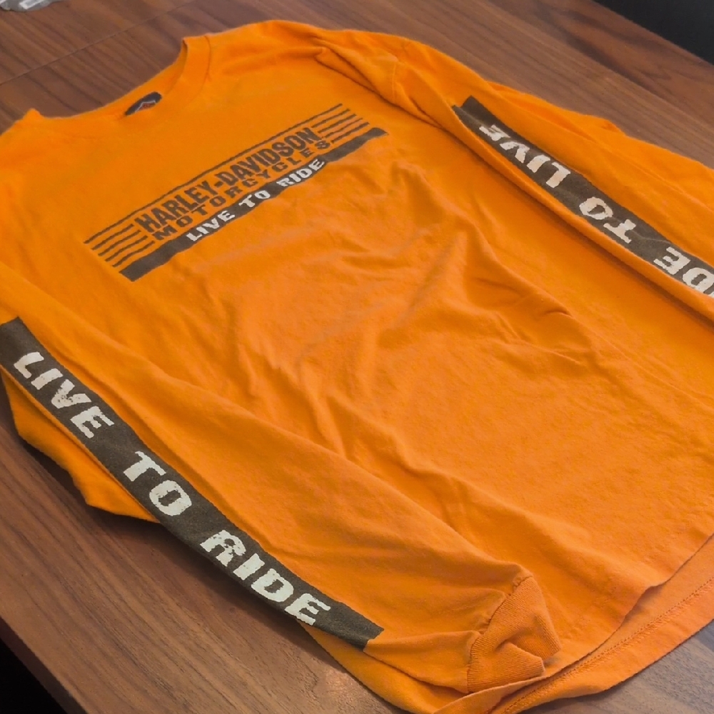 Harley-Davidson Orange Long Sleeve Tee